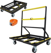 Folding Drywall Cart 2200lbs Capacity Panel Truck Dolly Cart with Nylon Wheels