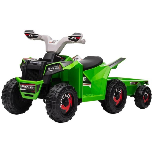 Quad bike with back trailer - bike,