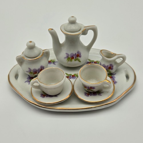 Vintage miniature 8pc floral - vintage,