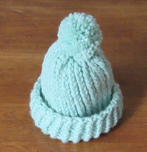 Baby bobble hat merino - merino, wool
