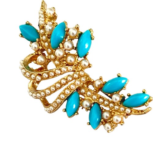 Vintage signed exquisite faux - signed,