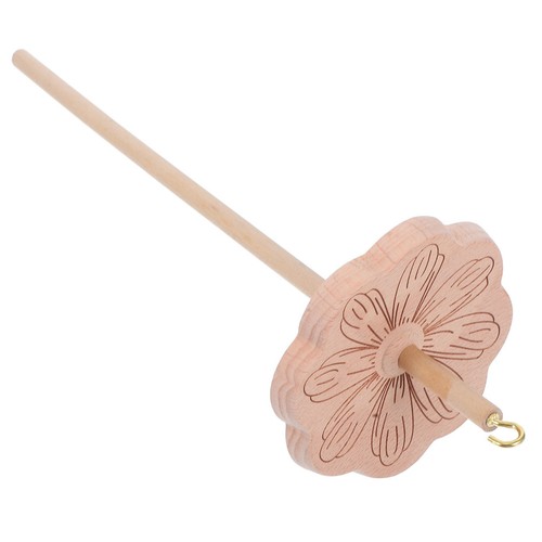 Wooden spinning wheel - wooden,
