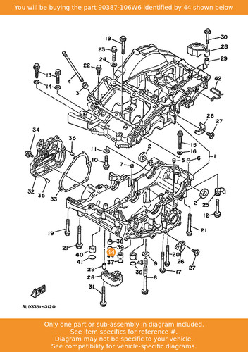 Yamaha collar 90387 - collar,, oem