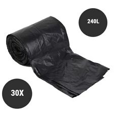 30 Wheelie Bin Liners 240L Waste Recycle Rubbish Bags Refuse Sacks Heavy Duty