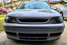 Fits for VW Golf MK4 Badgeless Debadged Mesh Sport Front Grill Black w/o Emblem 