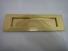 LETTER PLATE / LETTER BOX 10"x3" VICTORIAN SPRUNG IN BRASS, CHROME OR SATIN (TP)