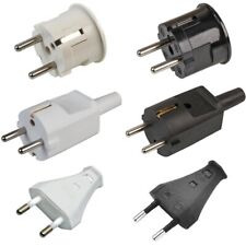 EU Europe travel adapter 2 Pin 16A Male Plug Schuko Right Angle crimp/Rewireable