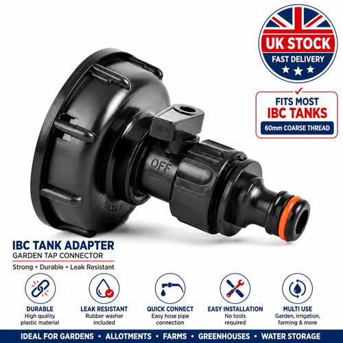 Ibc tank adaptor connector - connector, to