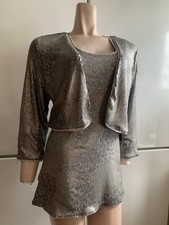 Silver Sequin Bolero Jacket
