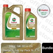 Castrol EDGE 5W-30 LL Oil Change + Top up Pack, 5L + 1L
