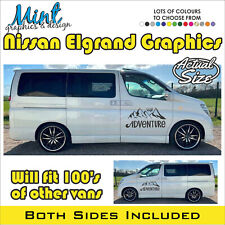NISSAN ELGRAND MPV Camper Side Stripes Decals Stickers Van Graphics FREE P&P 019