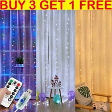 300 LED Curtain Fairy Lights