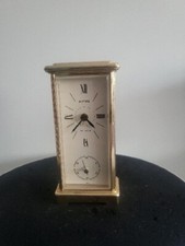 Quarts Rhythm Gold Oblong Mantel Alarm Clock
