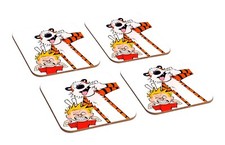 Calvin And Hobbes - 4 Piece Wooden Coaster Set