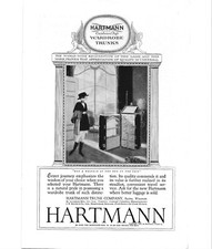 Hartmann Cushion Top Wardrobe Trunk Vintage 1924 Print Ad Racine Wisconsin