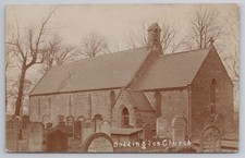 RPPC Doddington Church, St Mary & St Michael, Northumberland. Real Photo