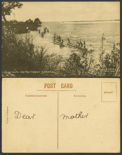 Rhodesia old postcard dug - postcard, dug-outs
