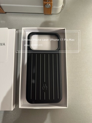 Rimowa black aluminium phone - black,