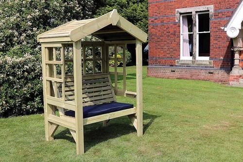 Cottage arbour trellis sits - cottage, trellis-