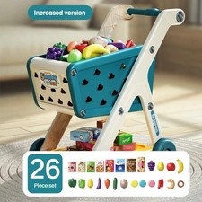 Kids Shopping Cart Toy Baby Trolley Play House Music Kitchen Early Education