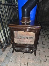 Vintage Enamel Logburner Stove