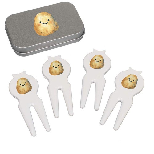 Cute smiling potato golf - 'cute, potato'