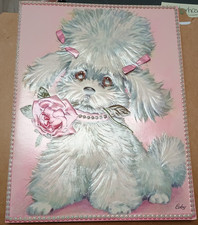 Coby Poodle “Cheer Up” Greeting Card Dog Get Well Vintage. NO WRITING, ENVELOPE