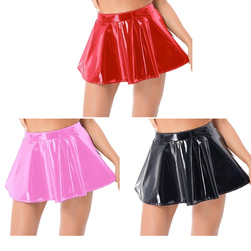 Women metallic mini skirt - metallic,