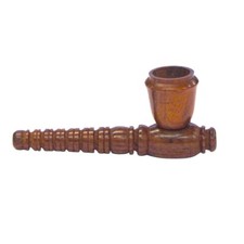 Duft Long Natural Wood Slim Carved Straight Wooden Classic Smoking Tobacco Pipe