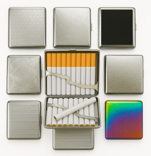 Metal cigarette case - cigarette,