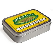 Personalised tobacco tin amber - personalised,