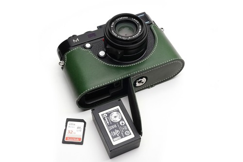 Genuine leather half camera - leather,
