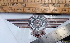 Harley-Davidson Orange Fat Boy Inside Window Decal.Vintage Harley Sticker. 3 X 8