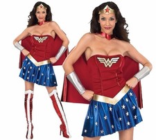 Official Ladies WONDER WOMAN DC Comic Superhero Hero Fancy Dress Costume Adult