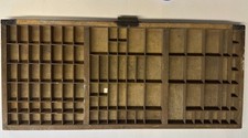 Antique Wooden Type Case