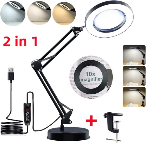 Usb 10x magnifying glass - glass, desk