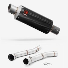 Lextek GP8C GP Stubby Exhaust 240mm with Link Pipe for KTM 690 Duke (12-15)