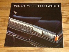 Original 1986 Cadillac DeVille & Fleetwood Foldout Sales Brochure 86