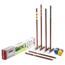 26.99  NEW    Croquet Set   FRANKLIN     Premium Pine Wooden Mallets Balls - New