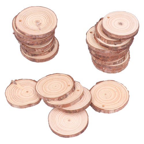 30pcs natural wood slices - natural,