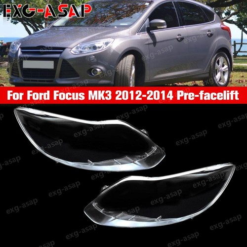 Pair front headlight lens - front,