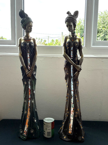 Pair tall exotic - art, masai
