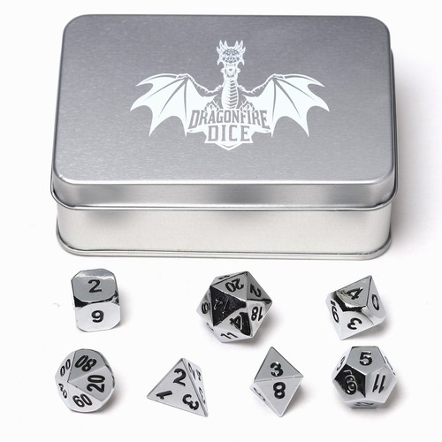 Dragonfire dice chrome - chrome, metal