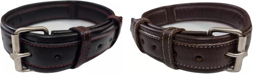 Real leather dog collar - leather,