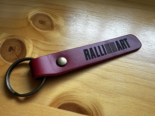 Ralliart leather key chain - key,