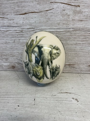 Decorative ostrich egg with - decorative,