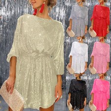 Women Sequin Long Sleeve Mini