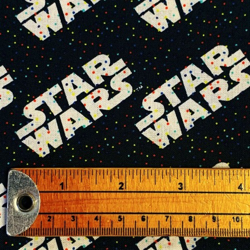 Fat quarter star wars logo - star,
