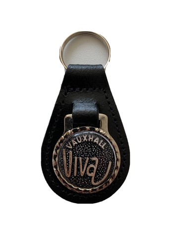 Black leather keyring fob - keyring/,