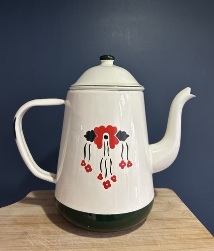 Enamel coffee pot decorative - pot,
